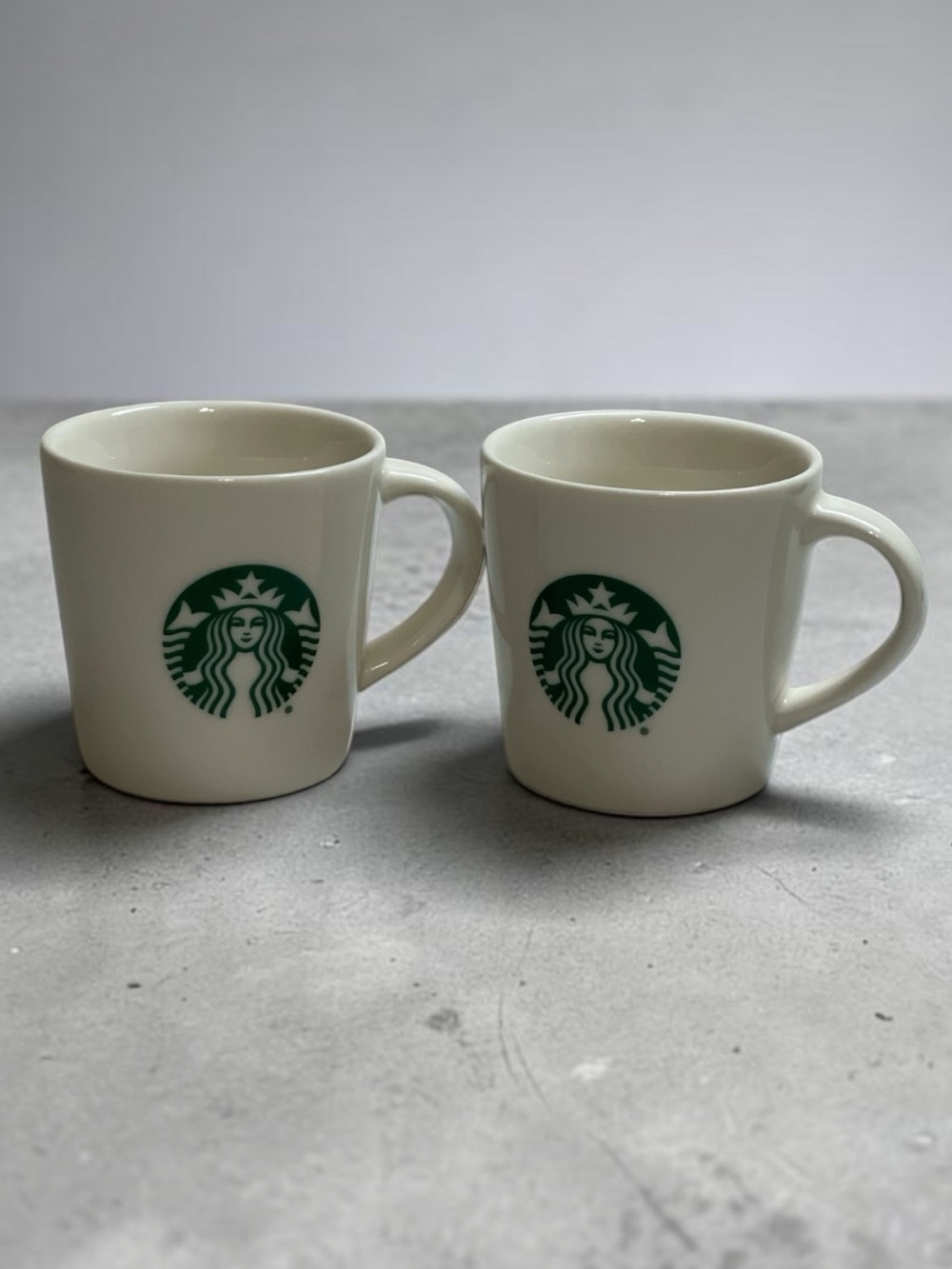 Starbucks White Ceramic Espresso Cups Set of 2 Demitasse Coffee Mugs - Picture 5 of 5